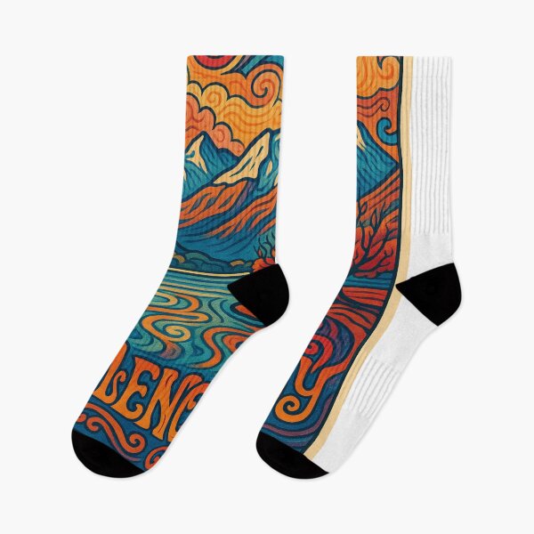 Item preview, Glenorchy Mountains and Lake Wakatipu in Psychedelic Colors designed and sold by Aryabek.