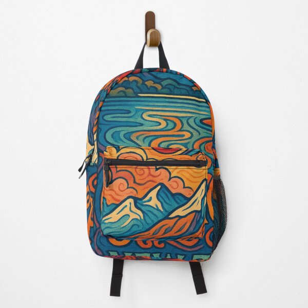 Item preview, Glenorchy Mountains and Lake Wakatipu in Psychedelic Colors designed and sold by Aryabek.