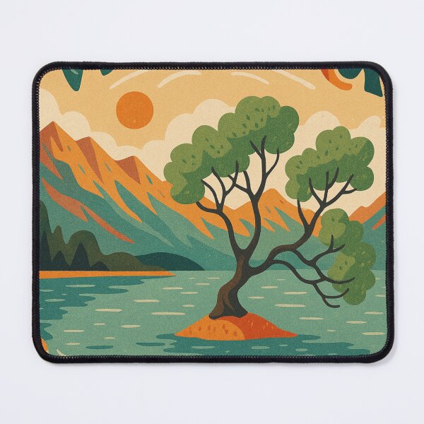 Item preview, Wanaka Tree and Southern Alps in New Zealand designed and sold by Aryabek.