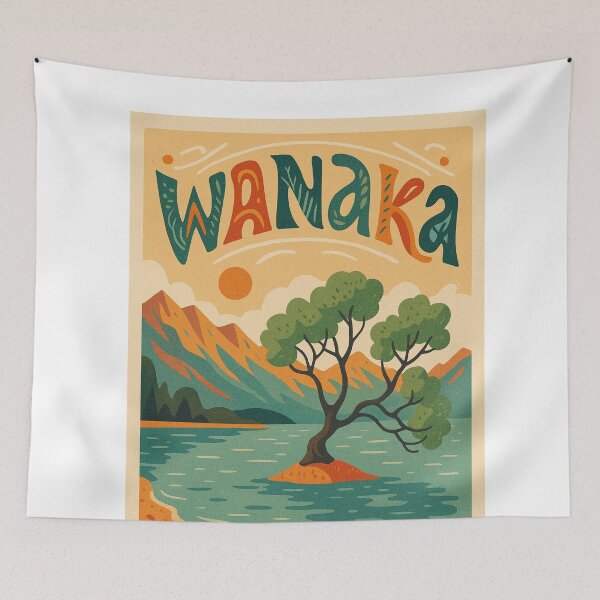Item preview, Wanaka Tree and Southern Alps in New Zealand designed and sold by Aryabek.