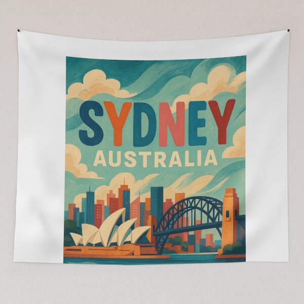 Item preview, Sydney Opera House and Harbour Bridge with City Skyline designed and sold by Aryabek.