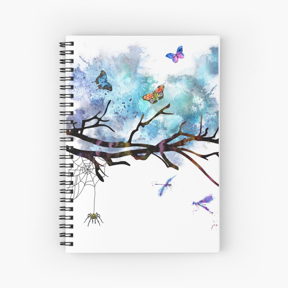 Genuine tree branch slice art journal / Blank book / Micro watercolor –  SkyeArt