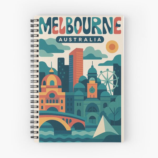 Item preview, Melbourne Cityscape with Flinders Street Station and Yarra River designed and sold by Aryabek.