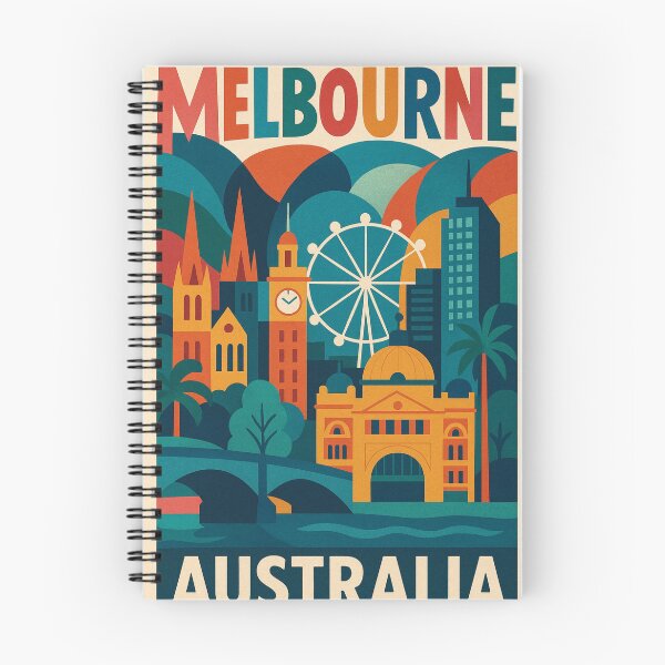 Item preview, Melbourne Skyline with Flinders Street and Melbourne Star designed and sold by Aryabek.