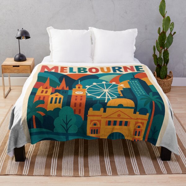 Item preview, Melbourne Skyline with Flinders Street and Melbourne Star designed and sold by Aryabek.