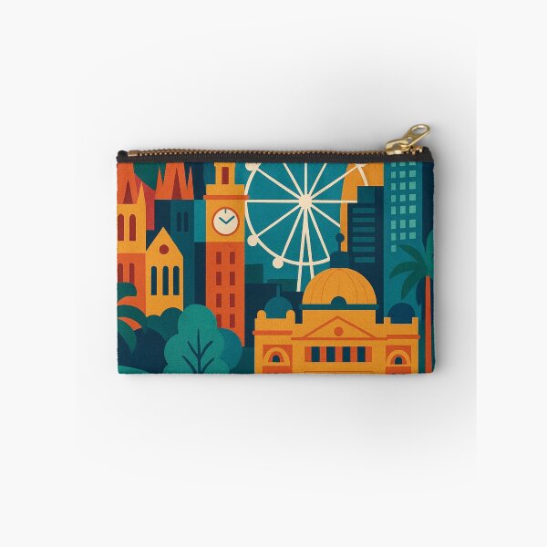 Item preview, Melbourne Skyline with Flinders Street and Melbourne Star designed and sold by Aryabek.