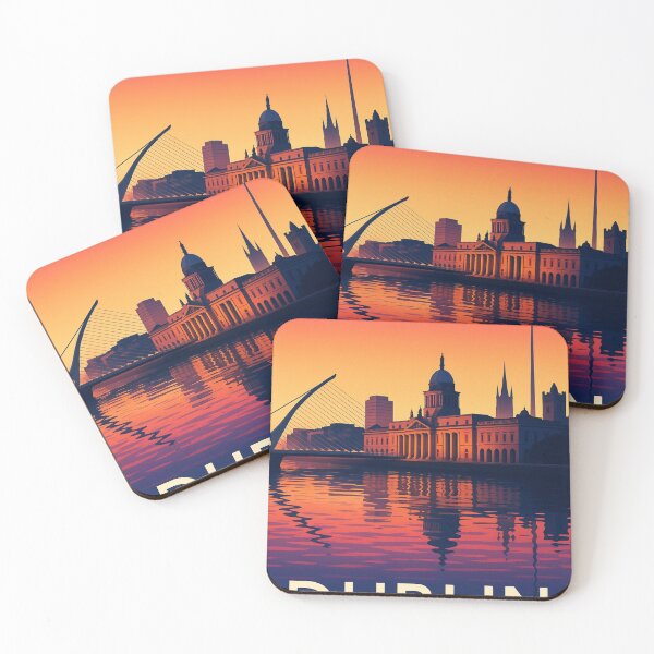 Item preview, Dublin Skyline Waterfront with Custom House and River Liffey at Dusk designed and sold by Aryabek.