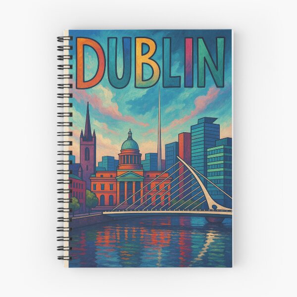 Item preview, Dublin Skyline Cityscape with Custom House and River Reflections designed and sold by Aryabek.