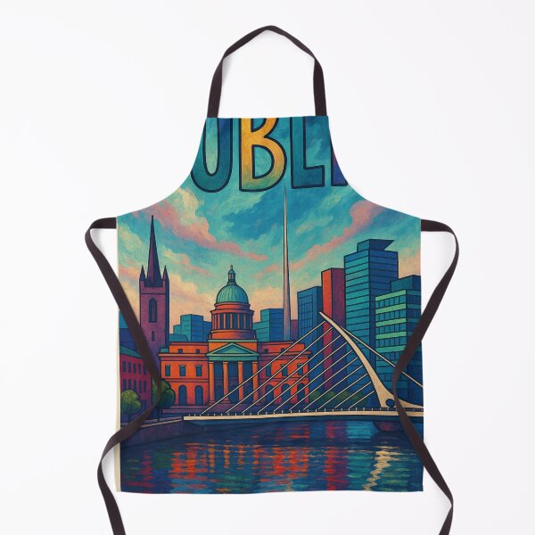 Item preview, Dublin Skyline Cityscape with Custom House and River Reflections designed and sold by Aryabek.