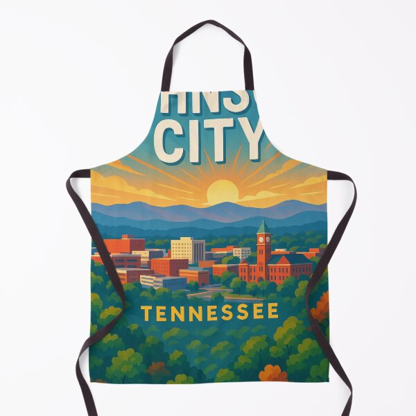 Item preview, Johnson City Skyline with Clocktower and Mountain Sunrise designed and sold by Aryabek.