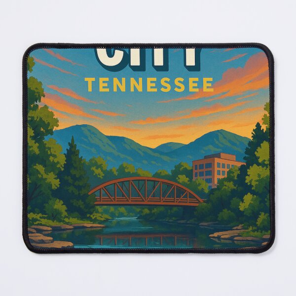 Item preview, Johnson City Waterfall and Mountain Sunset, Tennessee designed and sold by Aryabek.