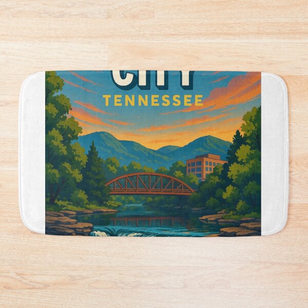 Item preview, Johnson City Waterfall and Mountain Sunset, Tennessee designed and sold by Aryabek.