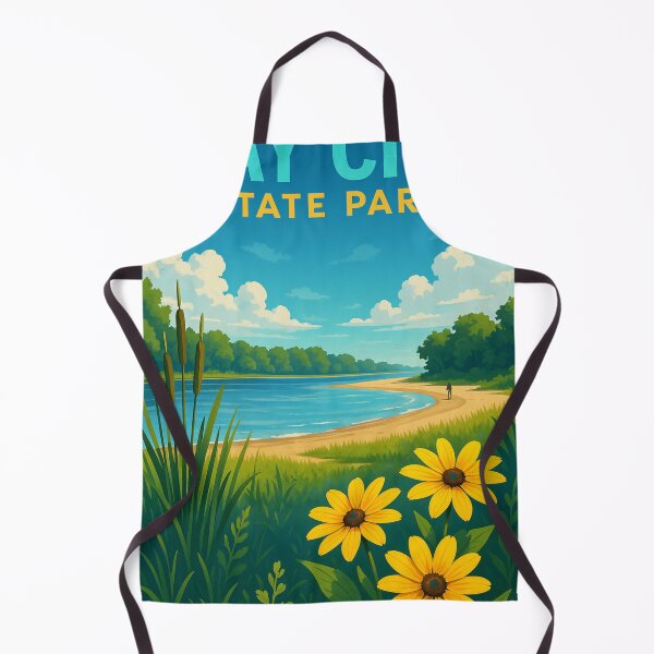 Item preview, Bay City State Park with Yellow Wildflowers and Lake Shore, Michigan designed and sold by Aryabek.