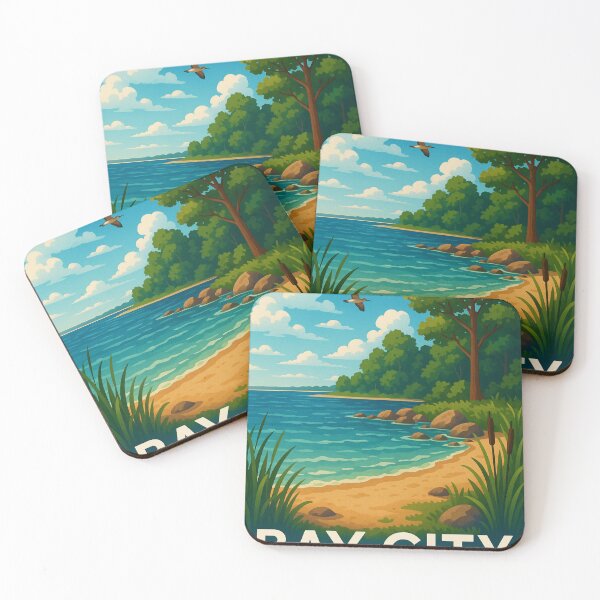 Item preview, Sandy Shoreline and Birds at Bay City State Park, Michigan designed and sold by Places On Earth.
