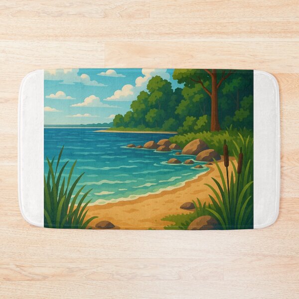 Item preview, Sandy Shoreline and Birds at Bay City State Park, Michigan designed and sold by Places On Earth.