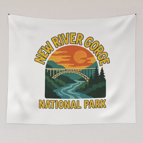 Item preview, New River Gorge National Park Bridge at Sunset, West Virginia designed and sold by Places On Earth.