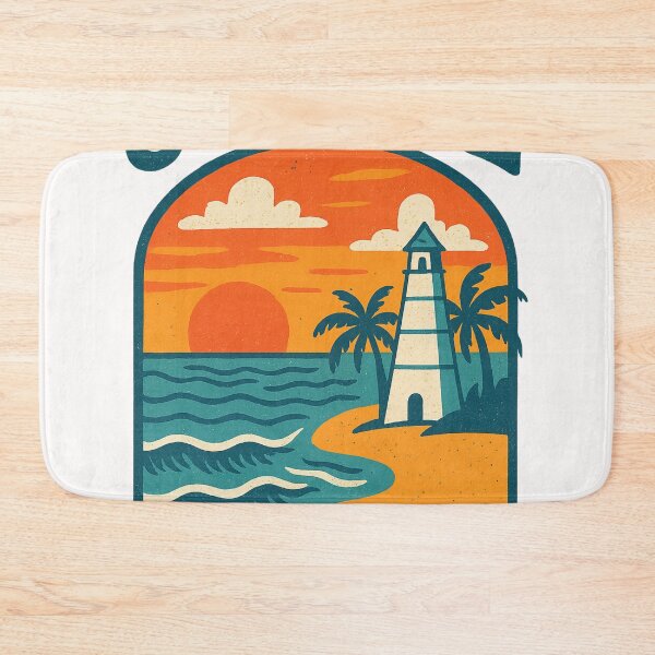 Item preview, Seaside Florida Lighthouse and Sunset Beach Scene designed and sold by Places On Earth.