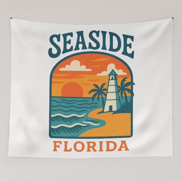 Item preview, Seaside Florida Lighthouse and Sunset Beach Scene designed and sold by Places On Earth.