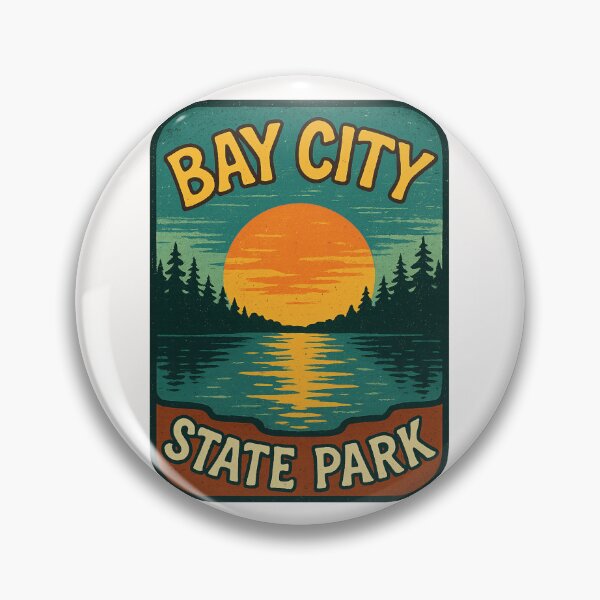 Item preview, Sunset Over Lake at Bay City State Park, Michigan designed and sold by Places On Earth.