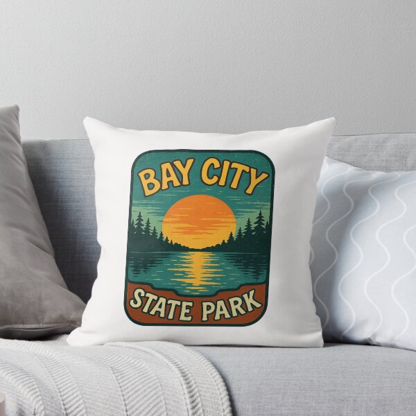 Item preview, Sunset Over Lake at Bay City State Park, Michigan designed and sold by Places On Earth.