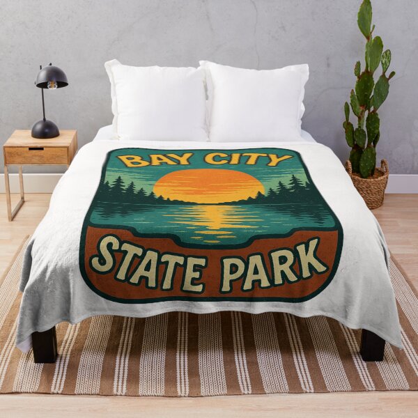 Item preview, Sunset Over Lake at Bay City State Park, Michigan designed and sold by Places On Earth.