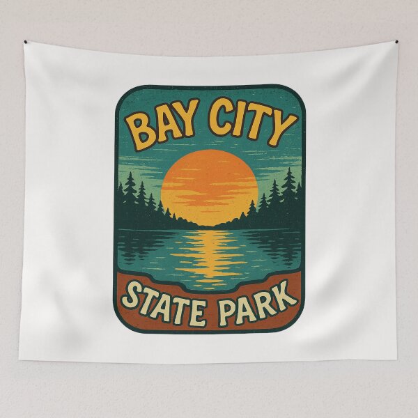 Item preview, Sunset Over Lake at Bay City State Park, Michigan designed and sold by Places On Earth.