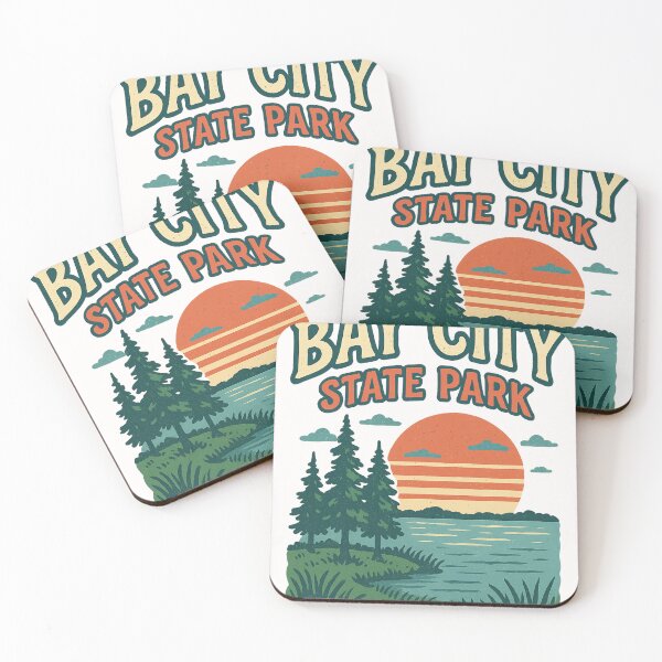 Item preview, Bay City State Park Sunset with Trees and Lake View, Michigan designed and sold by Places On Earth.