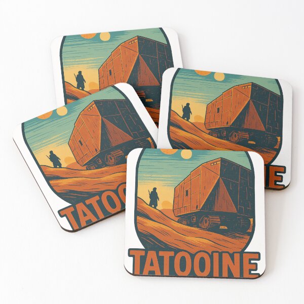 Item preview, Tatooine National Park with Sandcrawler and Twin Suns designed and sold by Places On Earth.