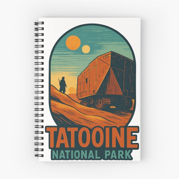 Item preview, Tatooine National Park with Sandcrawler and Twin Suns designed and sold by Places On Earth.
