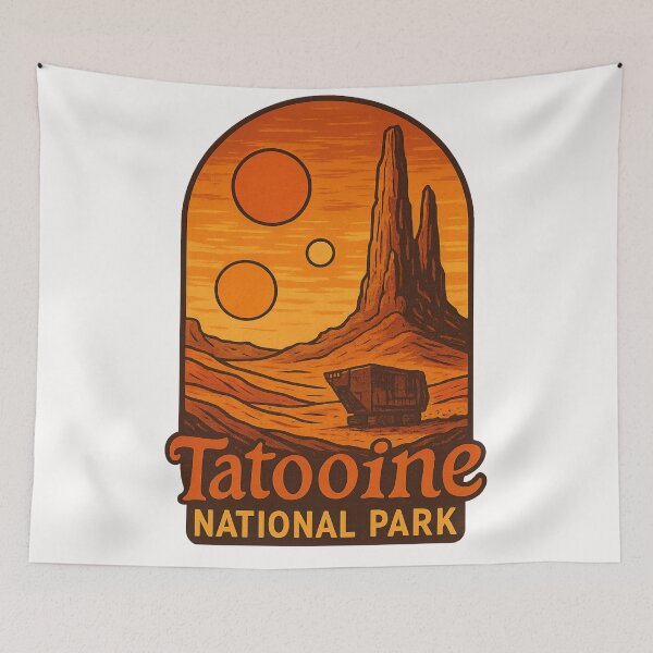 Item preview, Tatooine National Park with Spires and Three Suns designed and sold by Places On Earth.