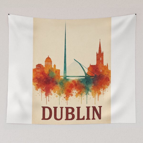 Item preview, Dublin City Skyline with River Liffey and Spire designed and sold by Places On Earth.