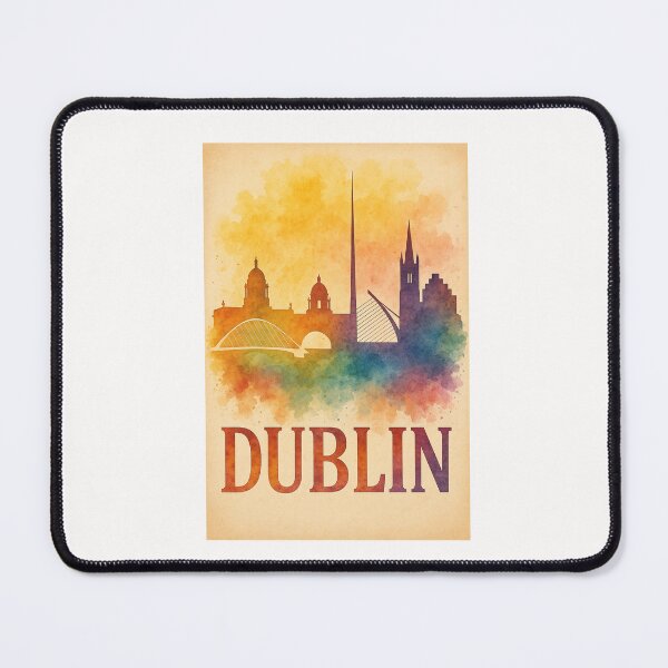 Item preview, Dublin Ireland Skyline with Historic and Modern Icons designed and sold by Places On Earth.