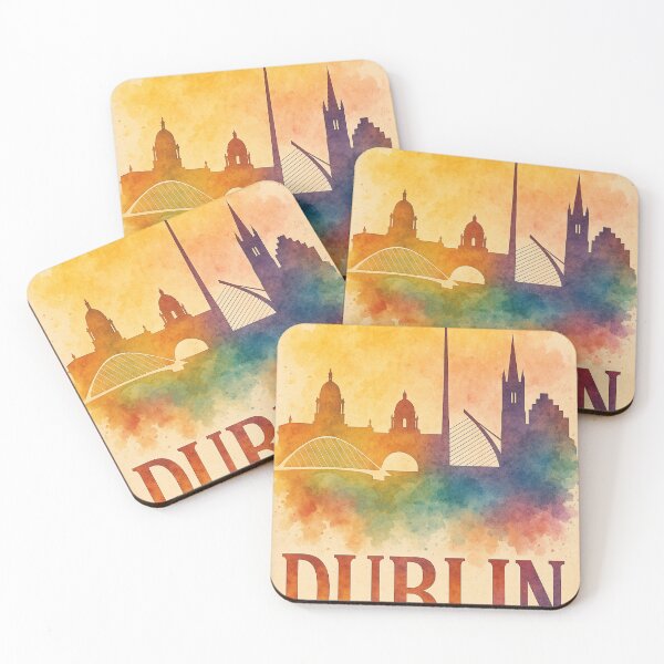 Item preview, Dublin Ireland Skyline with Historic and Modern Icons designed and sold by Places On Earth.
