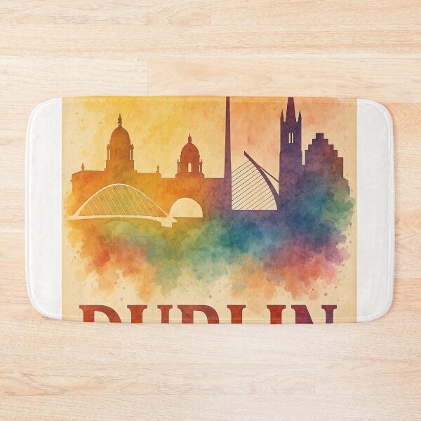 Item preview, Dublin Ireland Skyline with Historic and Modern Icons designed and sold by Places On Earth.