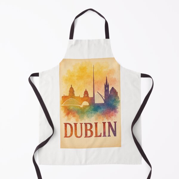 Item preview, Dublin Ireland Skyline with Historic and Modern Icons designed and sold by Places On Earth.