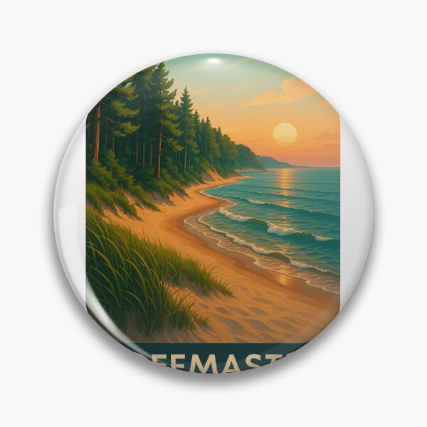 Item preview, Hoffmaster State Park Beach and Pine Forest, Michigan designed and sold by Places On Earth.