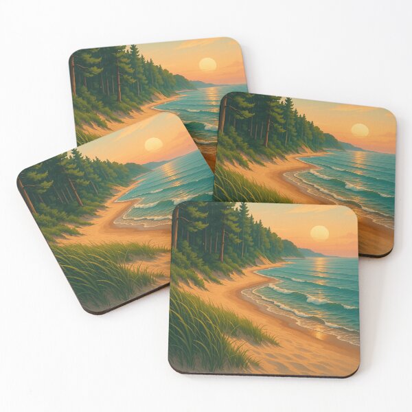 Item preview, Hoffmaster State Park Beach and Pine Forest, Michigan designed and sold by Places On Earth.