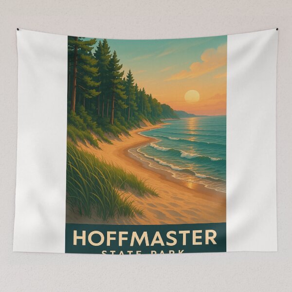 Item preview, Hoffmaster State Park Beach and Pine Forest, Michigan designed and sold by Places On Earth.