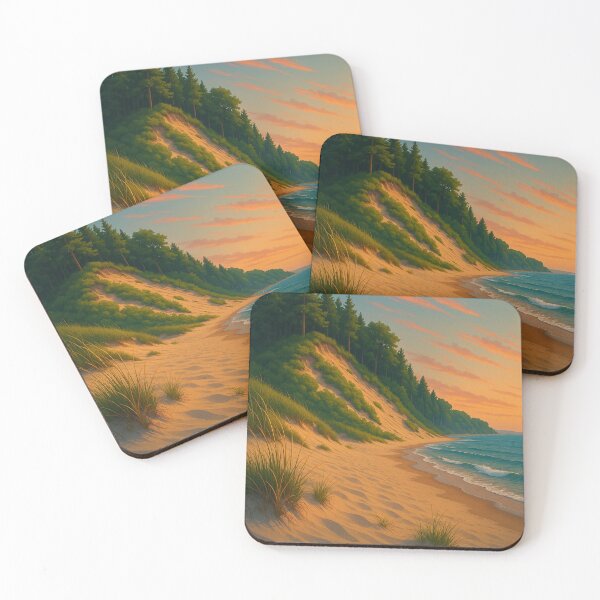 Item preview, Hoffmaster State Park Sand Dunes and Sunset Sky designed and sold by Places On Earth.