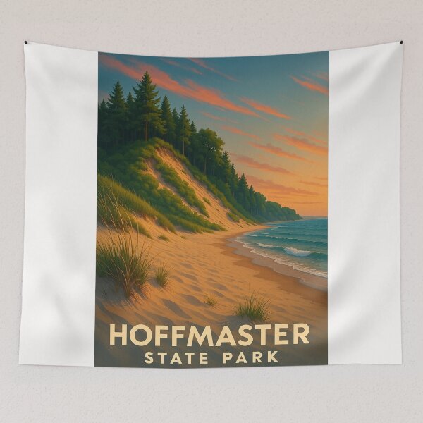 Item preview, Hoffmaster State Park Sand Dunes and Sunset Sky designed and sold by Places On Earth.