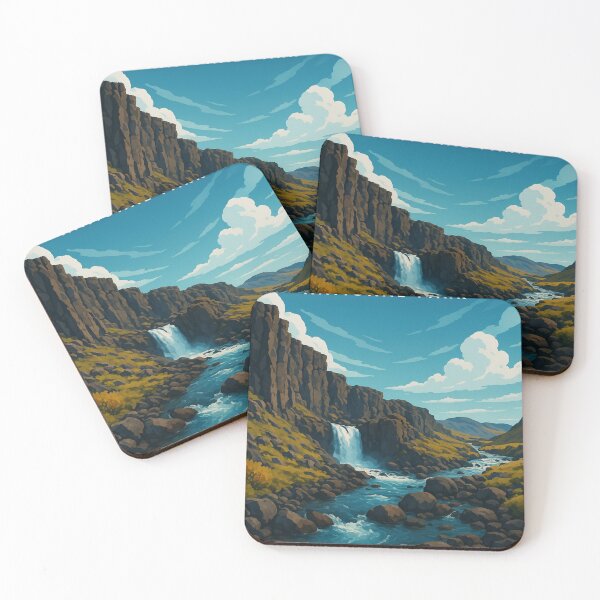 Item preview, Þingvellir National Park Waterfall and Volcanic Cliffs, Iceland designed and sold by Places On Earth.