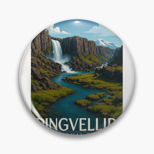 Item preview, Þingvellir National Park with River and Waterfalls, Iceland designed and sold by Places On Earth.
