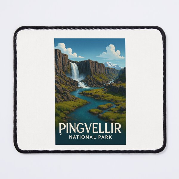 Item preview, Þingvellir National Park with River and Waterfalls, Iceland designed and sold by Places On Earth.