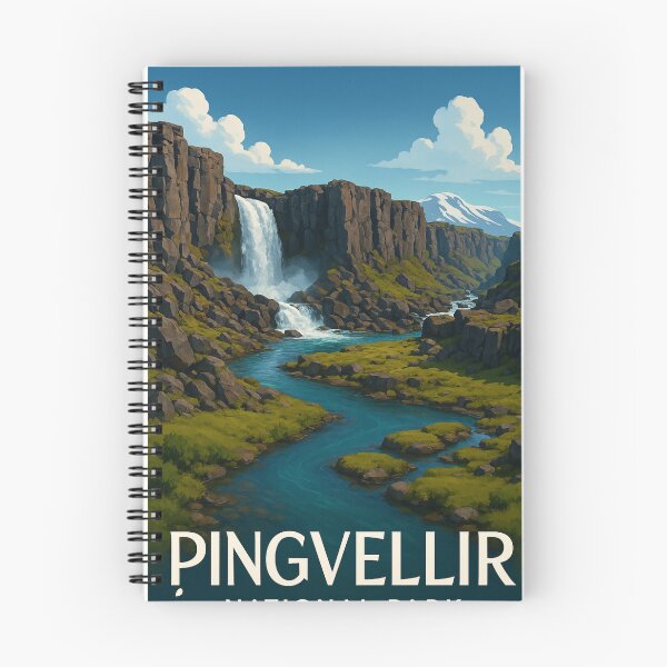 Item preview, Þingvellir National Park with River and Waterfalls, Iceland designed and sold by Places On Earth.