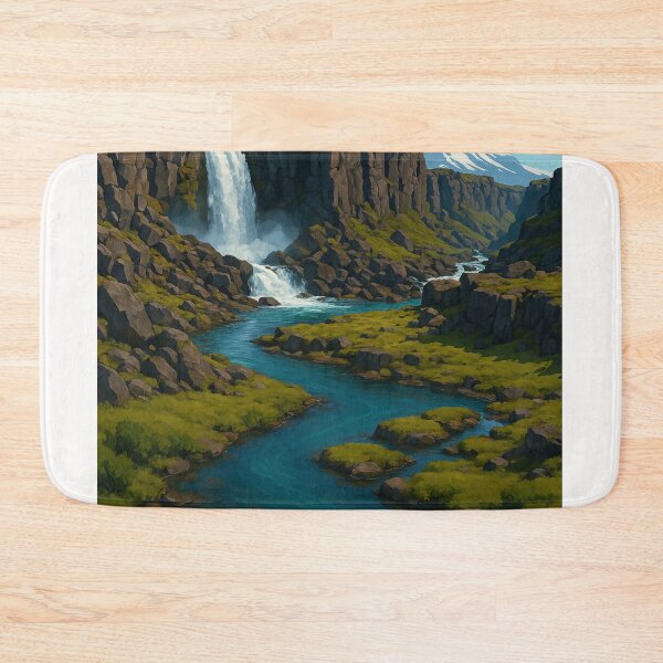 Item preview, Þingvellir National Park with River and Waterfalls, Iceland designed and sold by Places On Earth.