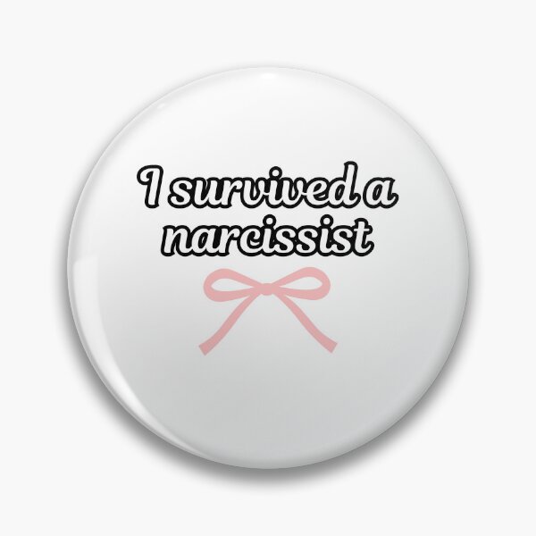 Item preview, I survived a narcissist cute pink bow - Narcissist Survivor Quote Sticker designed and sold by brodidudie.