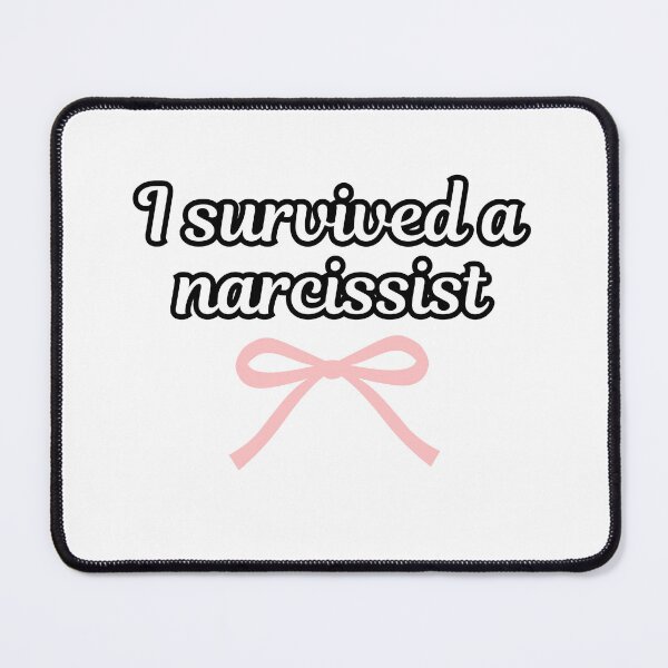 Item preview, I survived a narcissist cute pink bow - Narcissist Survivor Quote Sticker designed and sold by brodidudie.