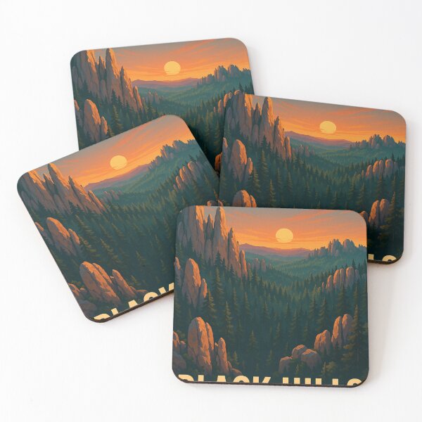 Item preview, Sunset in Black Hills National Forest, South Dakota designed and sold by Places On Earth.