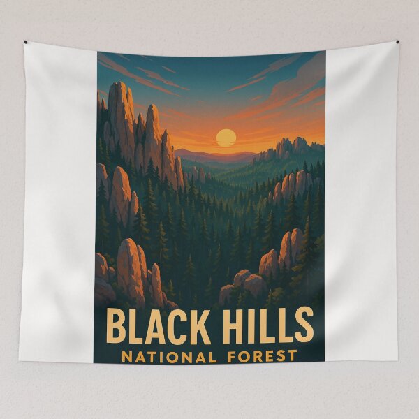 Item preview, Sunset in Black Hills National Forest, South Dakota designed and sold by Places On Earth.
