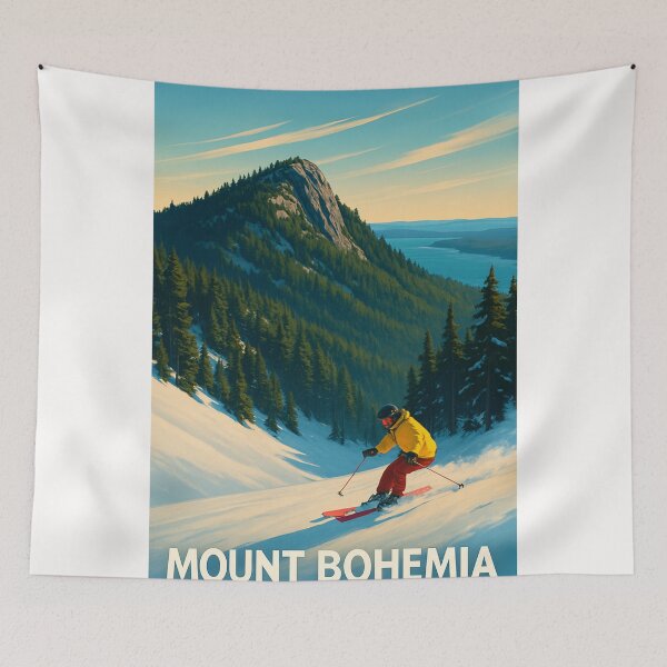 Item preview,  Skiing at Mount Bohemia, Upper Peninsula Michigan designed and sold by Places On Earth.
